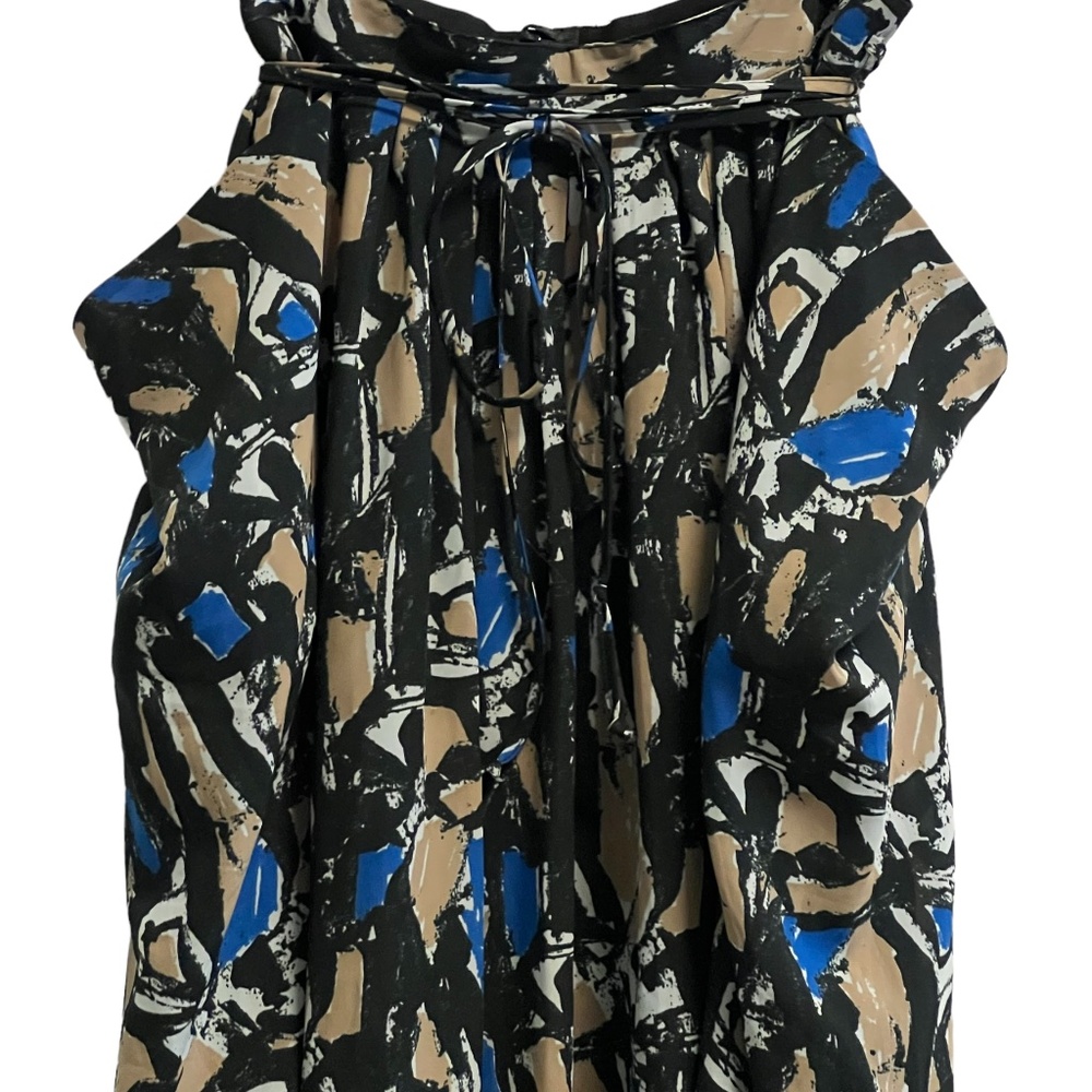 H&M Abstract Print Wrap Midi Skirt Size 8 - image 7